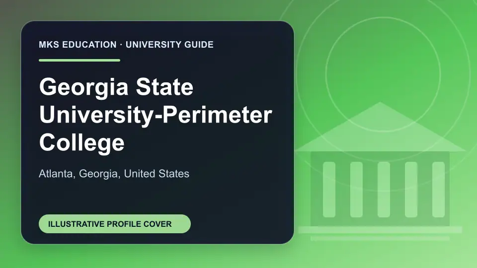 Illustrative MKS Education profile cover for Georgia State University-Perimeter College in the USA