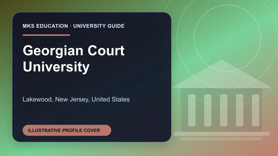 Illustrative MKS Education profile cover for Georgian Court University in the USA
