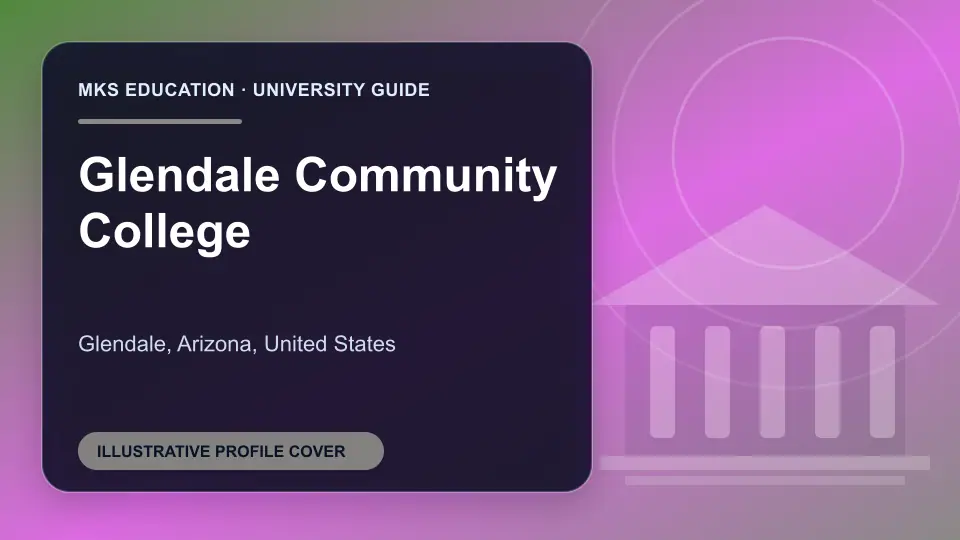 Illustrative MKS Education profile cover for Glendale Community College in the USA