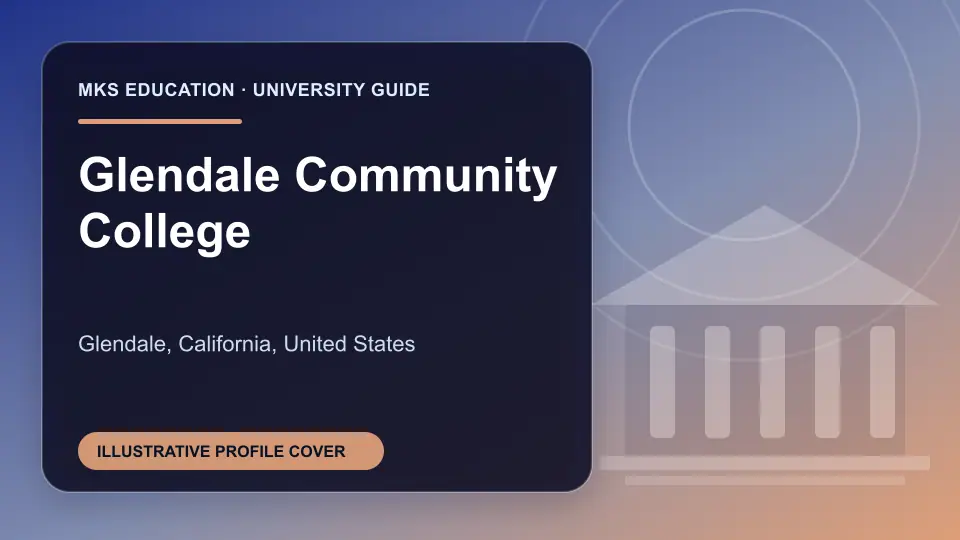 Illustrative MKS Education profile cover for Glendale Community College in the USA
