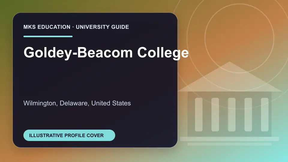 Illustrative MKS Education profile cover for Goldey-Beacom College in the USA