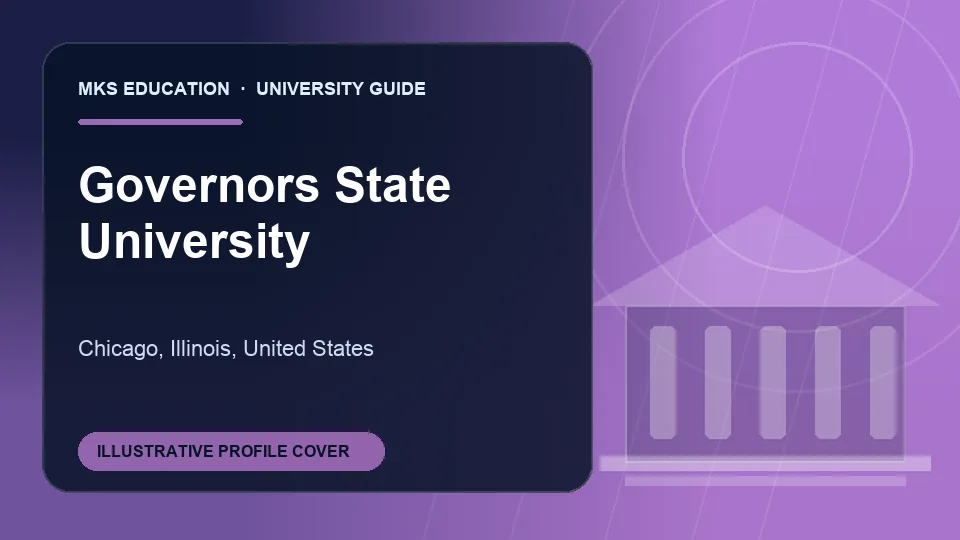 Illustrative MKS Education profile cover for Governors State University in the USA