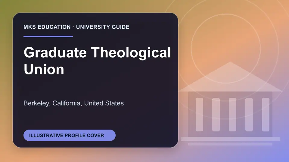 Illustrative MKS Education profile cover for Graduate Theological Union in the USA