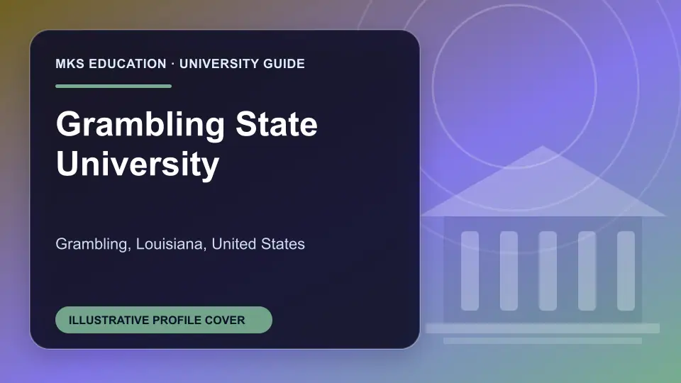 Illustrative MKS Education profile cover for Grambling State University in the USA