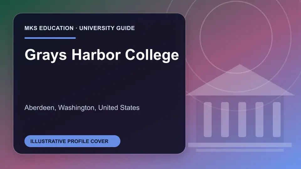 Illustrative MKS Education profile cover for Grays Harbor College in the USA