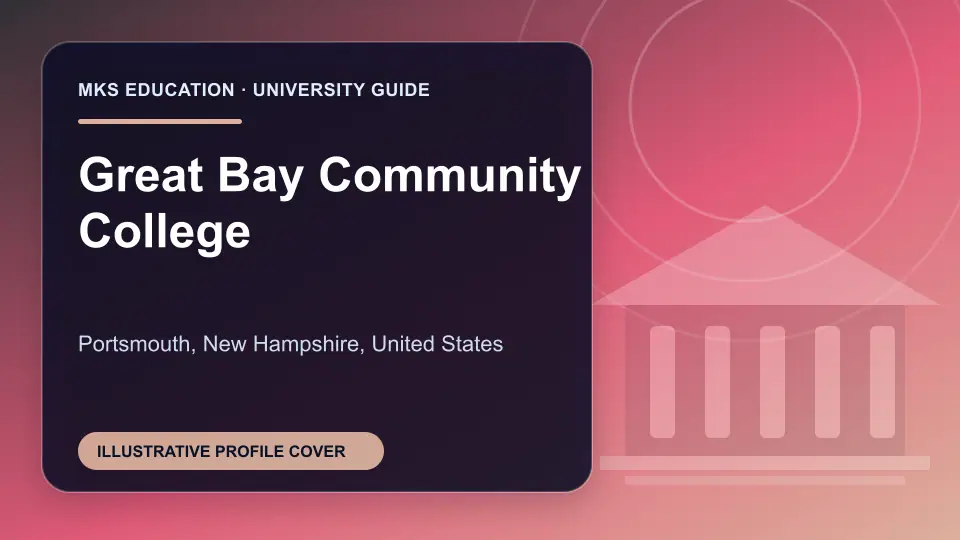 Illustrative MKS Education profile cover for Great Bay Community College in the USA