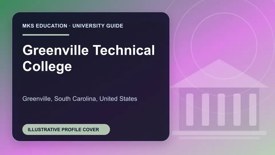 Illustrative MKS Education profile cover for Greenville Technical College in the USA