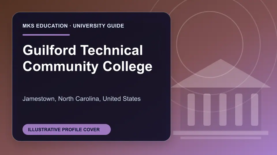 Illustrative MKS Education profile cover for Guilford Technical Community College in the USA