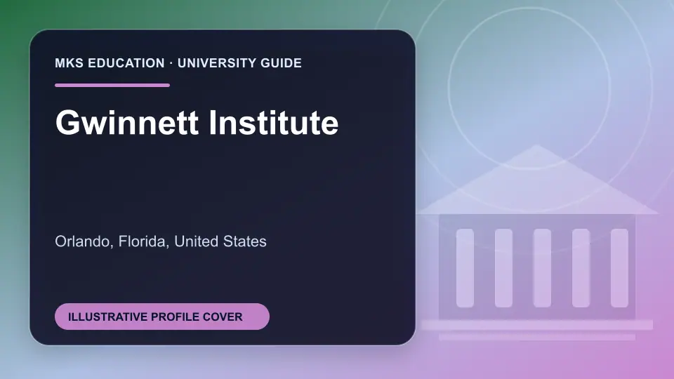 Illustrative MKS Education profile cover for Gwinnett Institute in the USA