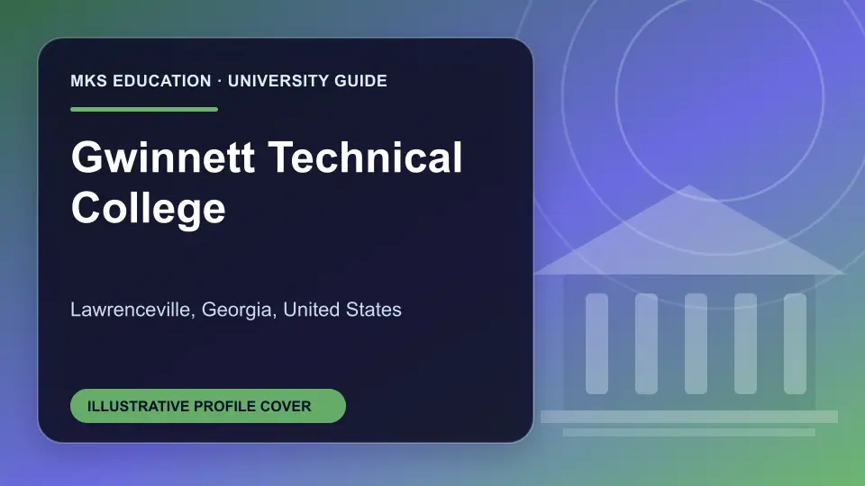 Illustrative MKS Education profile cover for Gwinnett Technical College in the USA