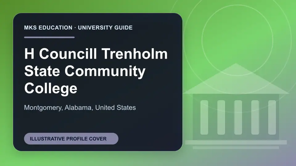 Illustrative MKS Education profile cover for H Councill Trenholm State Community College in the USA