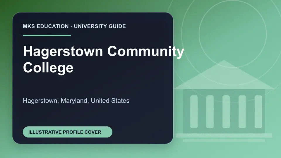 Illustrative MKS Education profile cover for Hagerstown Community College in the USA