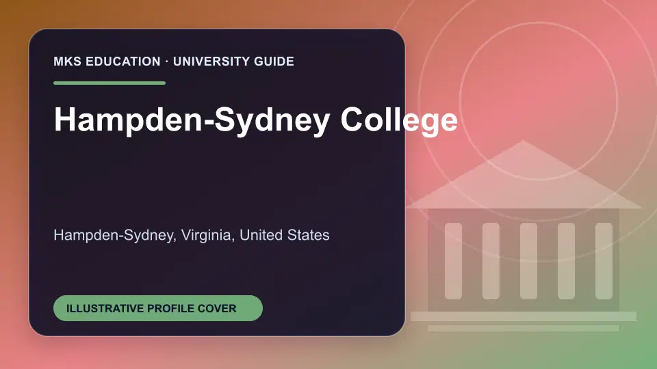 Illustrative MKS Education profile cover for Hampden-Sydney College in the USA