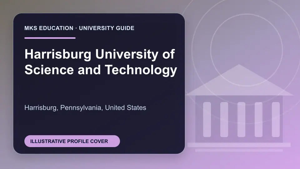 Illustrative MKS Education profile cover for Harrisburg University of Science and Technology in the USA