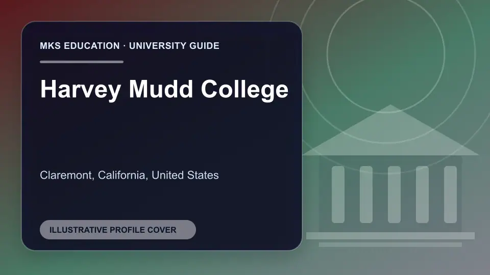 Illustrative MKS Education profile cover for Harvey Mudd College in the USA