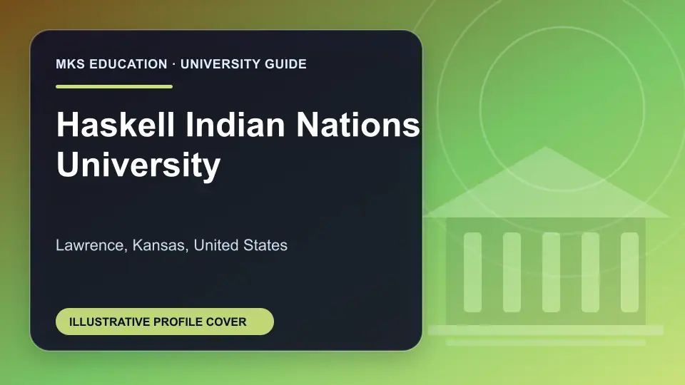 Illustrative MKS Education profile cover for Haskell Indian Nations University in the USA