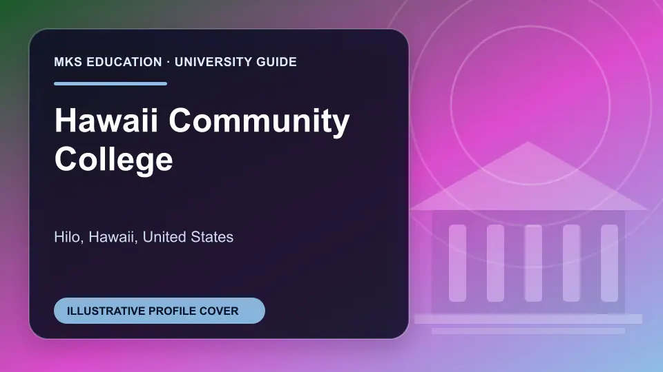 Illustrative MKS Education profile cover for Hawaii Community College in the USA