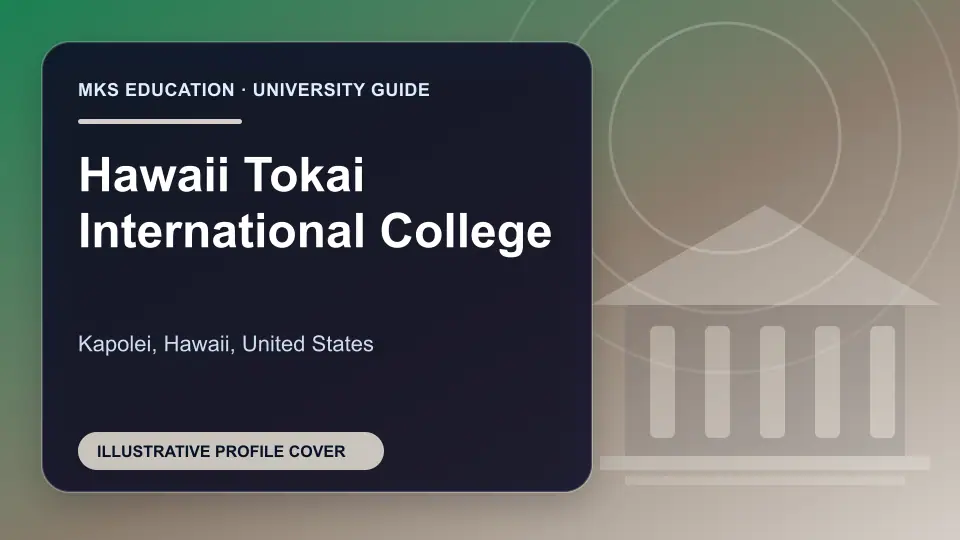 Illustrative MKS Education profile cover for Hawaii Tokai International College in the USA