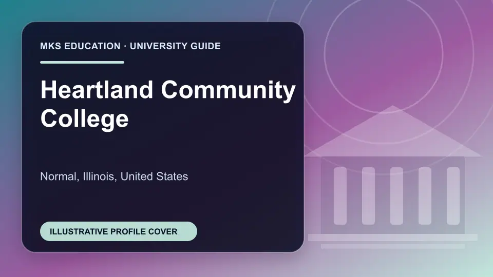 Illustrative MKS Education profile cover for Heartland Community College in the USA