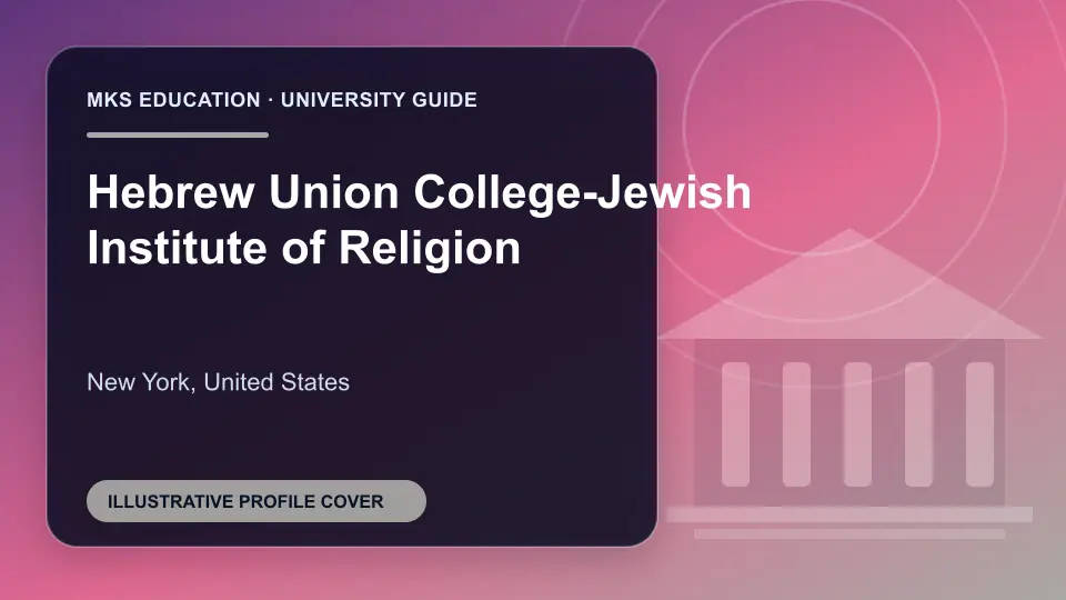 Illustrative MKS Education profile cover for Hebrew Union College-Jewish Institute of Religion in the USA