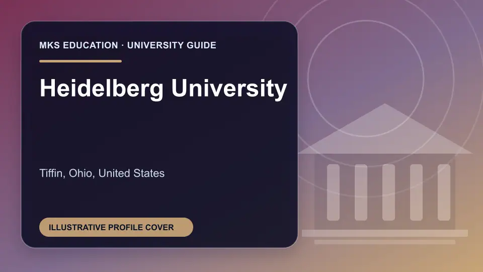 Illustrative MKS Education profile cover for Heidelberg University in the USA
