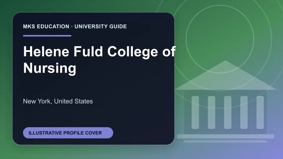 Illustrative MKS Education profile cover for Helene Fuld College of Nursing in the USA