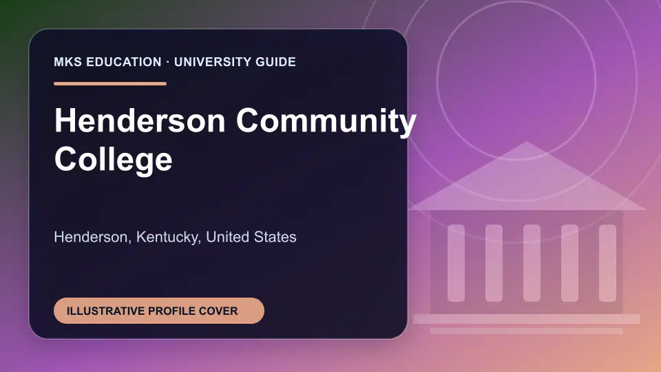 Illustrative MKS Education profile cover for Henderson Community College in the USA