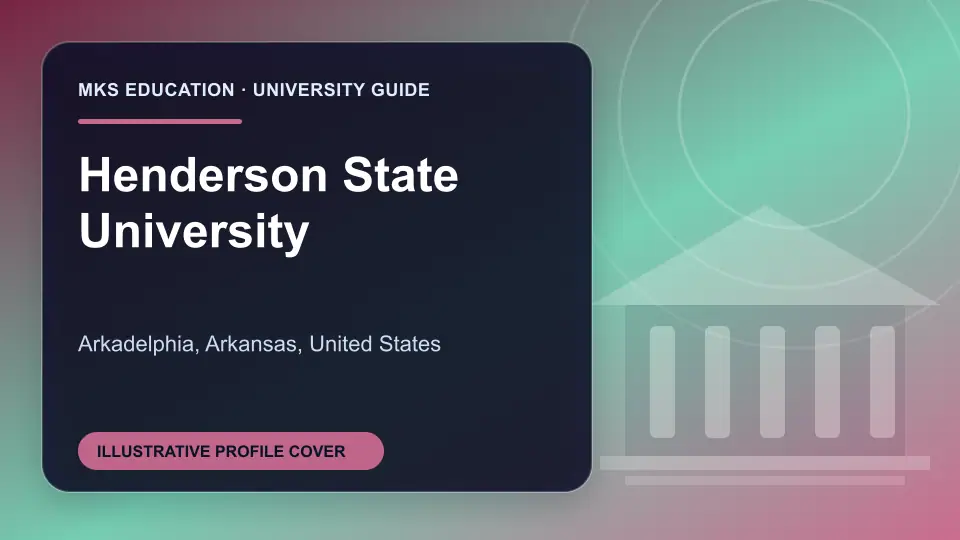 Illustrative MKS Education profile cover for Henderson State University in the USA