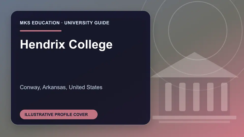 Illustrative MKS Education profile cover for Hendrix College in the USA