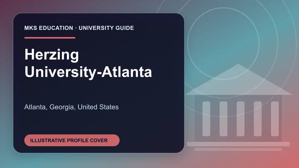 Illustrative MKS Education profile cover for Herzing University-Atlanta in the USA