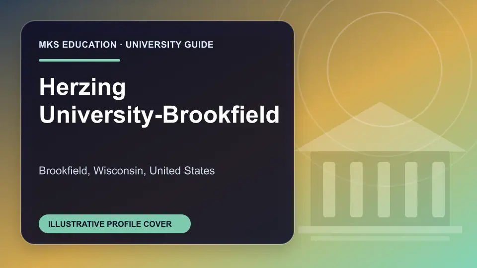 Illustrative MKS Education profile cover for Herzing University-Brookfield in the USA