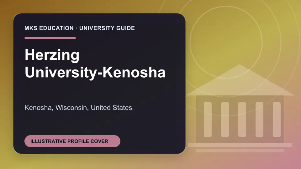 Illustrative MKS Education profile cover for Herzing University-Kenosha in the USA