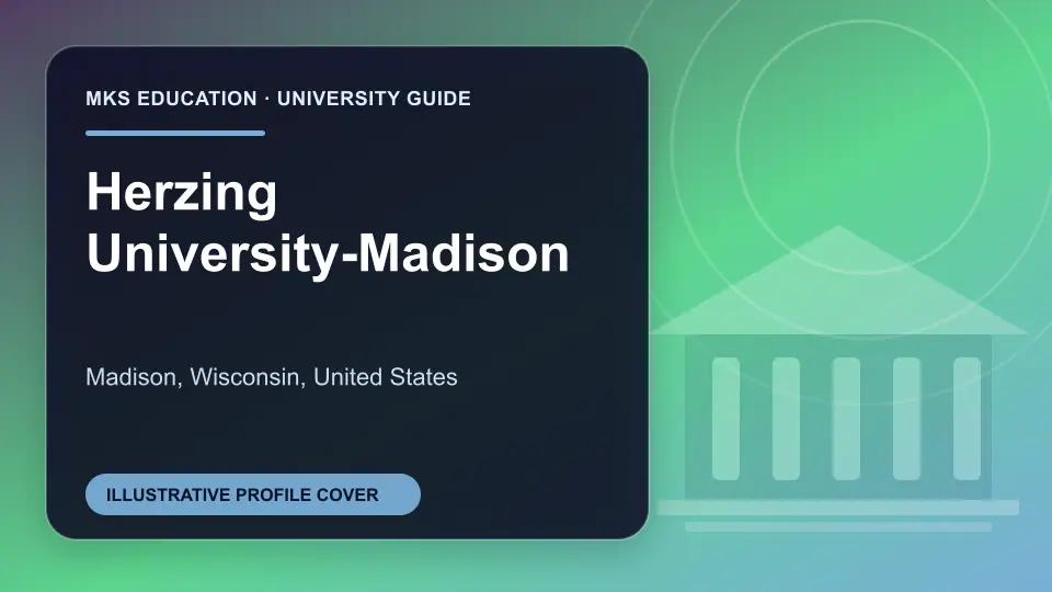 Illustrative MKS Education profile cover for Herzing University-Madison in the USA