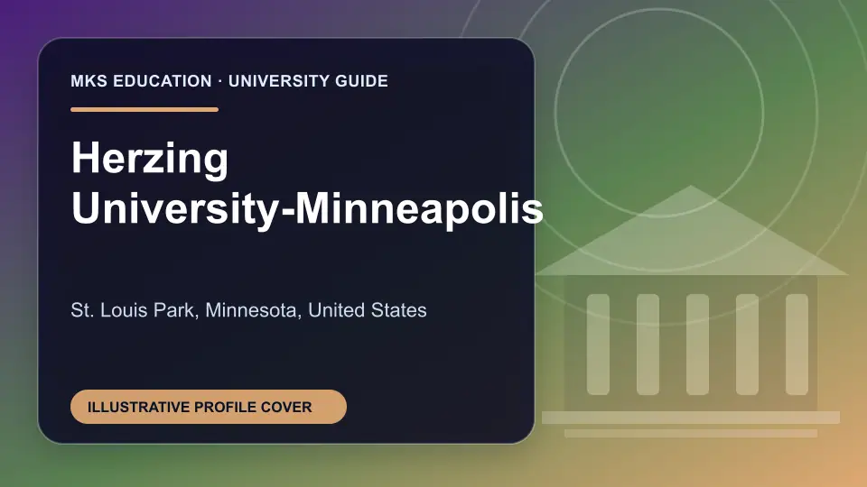 Illustrative MKS Education profile cover for Herzing University-Minneapolis in the USA