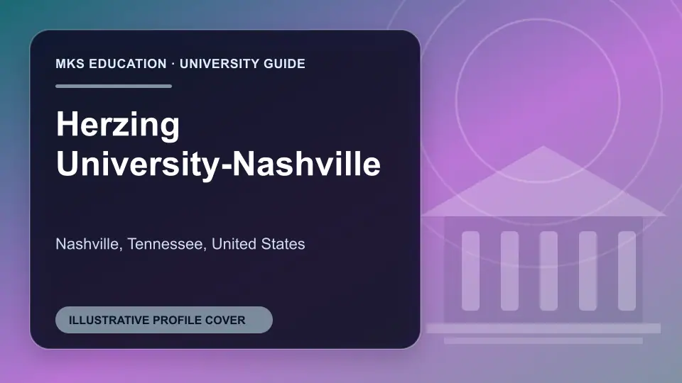 Illustrative MKS Education profile cover for Herzing University-Nashville in the USA