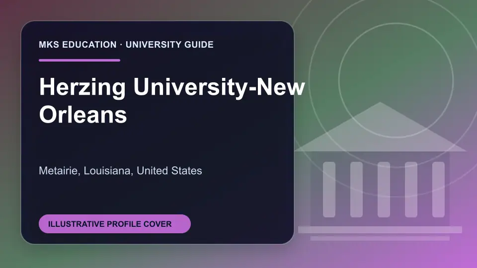 Illustrative MKS Education profile cover for Herzing University-New Orleans in the USA