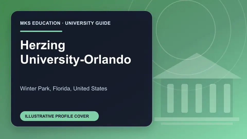Illustrative MKS Education profile cover for Herzing University-Orlando in the USA