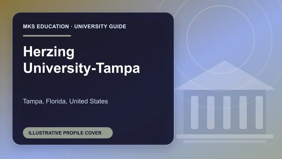 Illustrative MKS Education profile cover for Herzing University-Tampa in the USA
