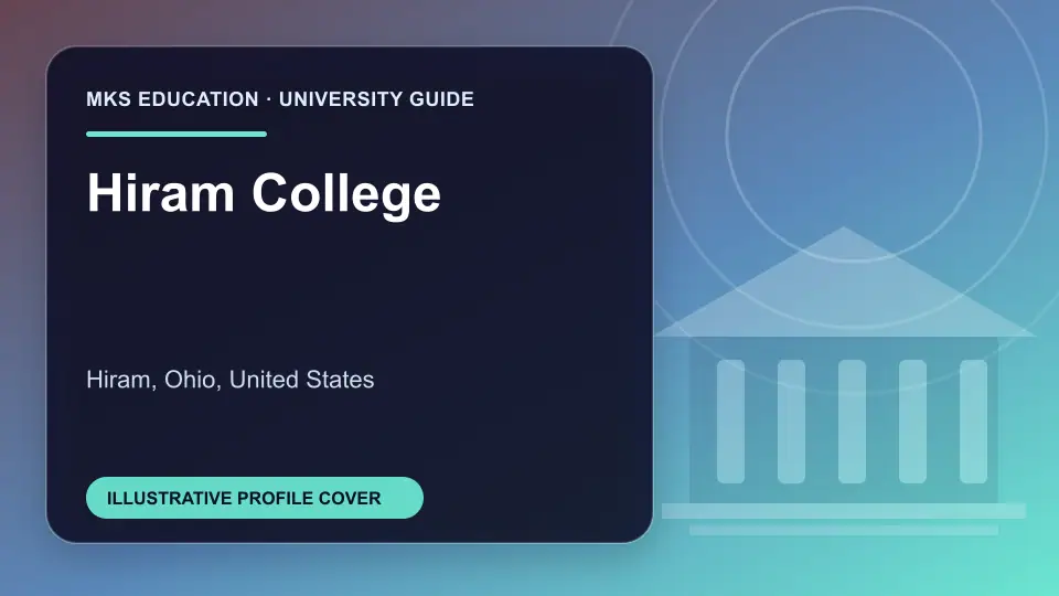 Illustrative MKS Education profile cover for Hiram College in the USA