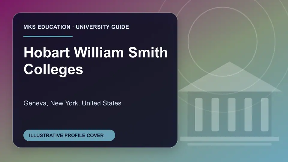 Illustrative MKS Education profile cover for Hobart William Smith Colleges in the USA