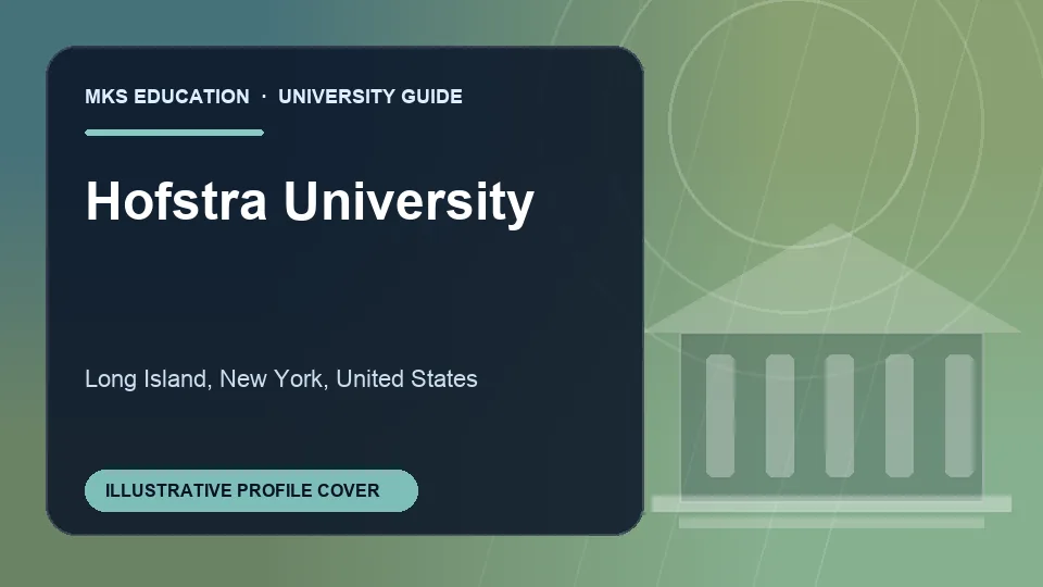 Illustrative MKS Education profile cover for Hofstra University in United States