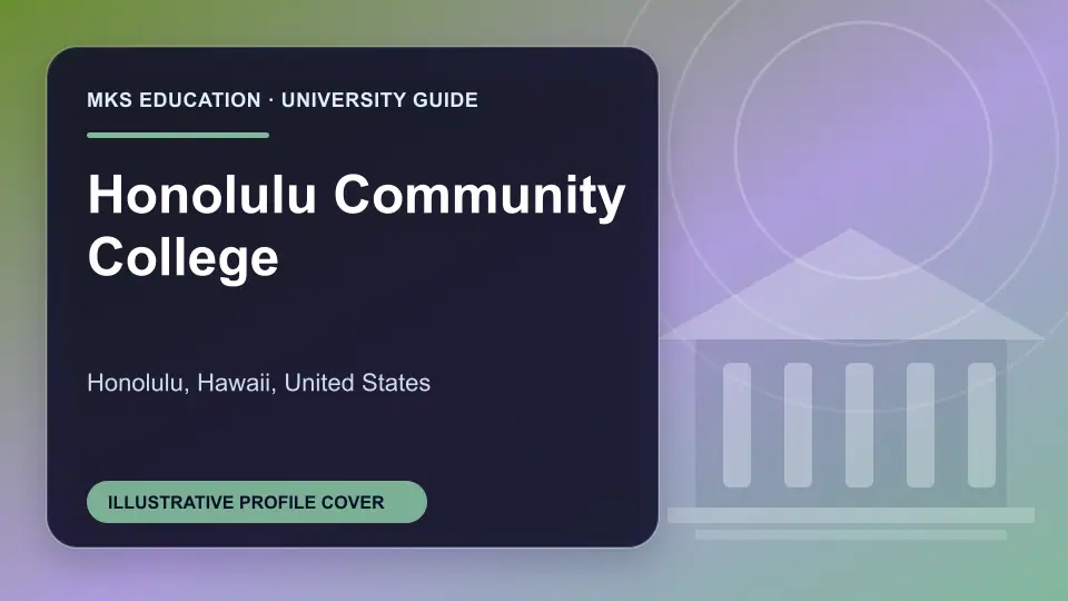 Illustrative MKS Education profile cover for Honolulu Community College in the USA