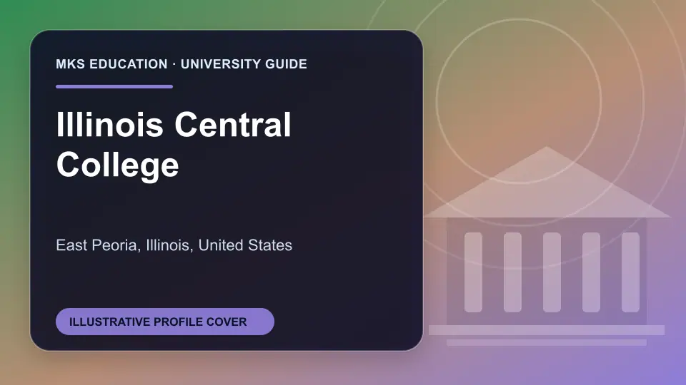 Illustrative MKS Education profile cover for Illinois Central College in the USA