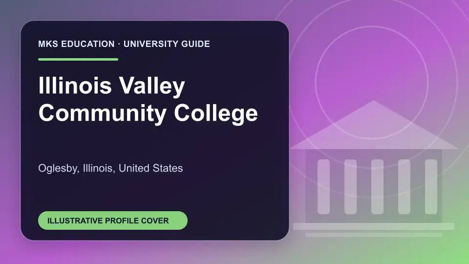 Illustrative MKS Education profile cover for Illinois Valley Community College in the USA