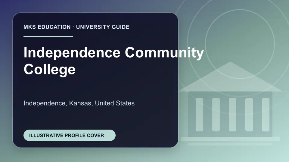 Illustrative MKS Education profile cover for Independence Community College in the USA