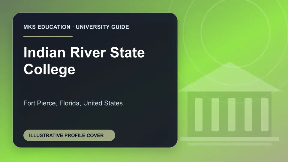 Illustrative MKS Education profile cover for Indian River State College in the USA