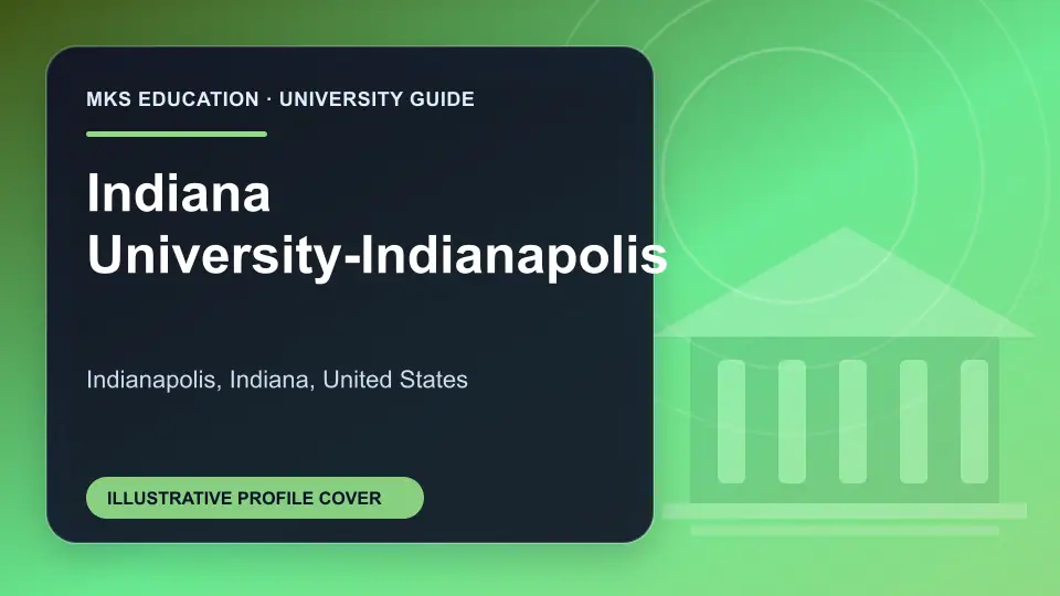 Illustrative MKS Education profile cover for Indiana University-Indianapolis in the USA