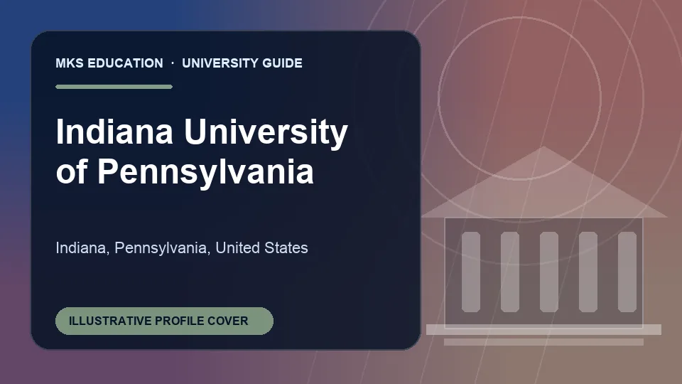 Illustrative MKS Education profile cover for Indiana University of Pennsylvania in United States