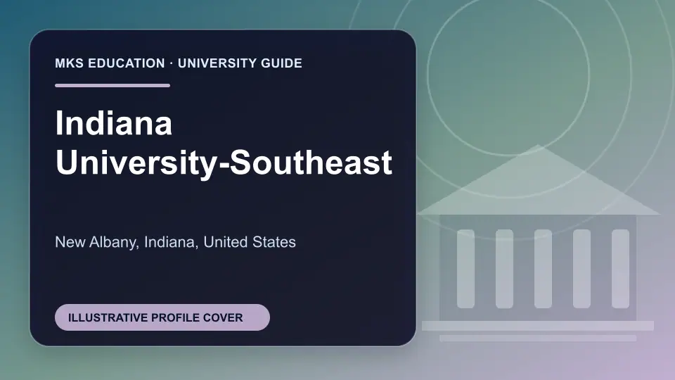 Illustrative MKS Education profile cover for Indiana University-Southeast in the USA