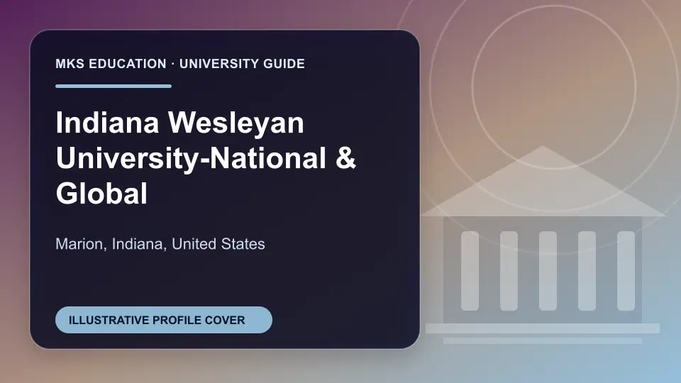 Illustrative MKS Education profile cover for Indiana Wesleyan University-National & Global in the USA